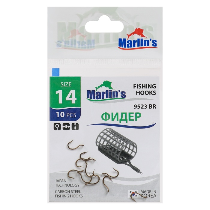 

Крючок Marlin's ФИДЕР 9523 BR №14 , 10шт.