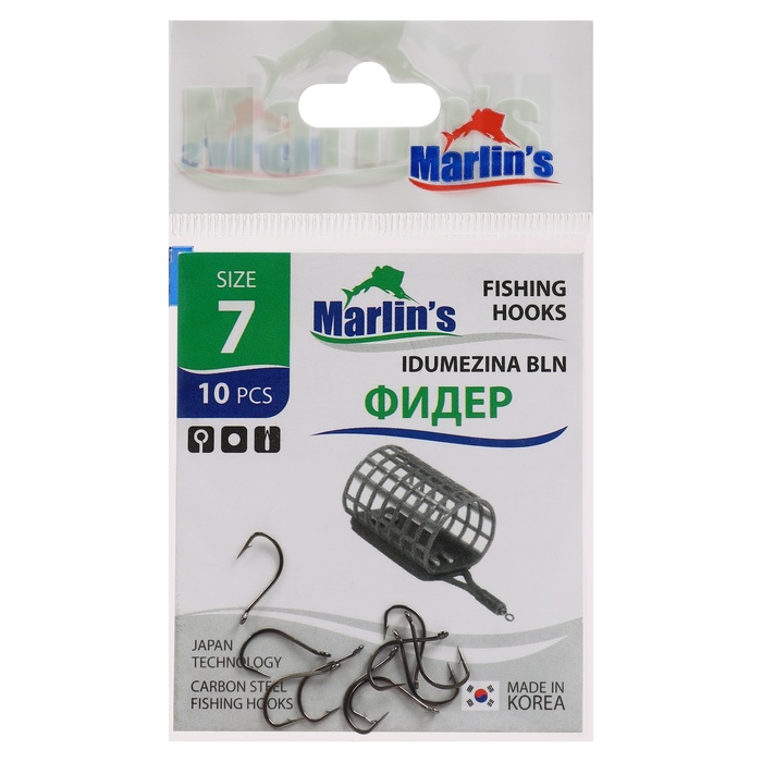 

Крючок Marlin's ФИДЕР IDUME::ZINA BLN № 7 , 10 шт.
