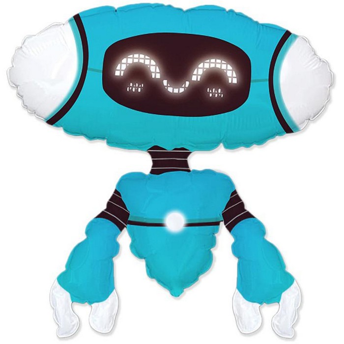 Шар фольгированный 27 «Робот синий»