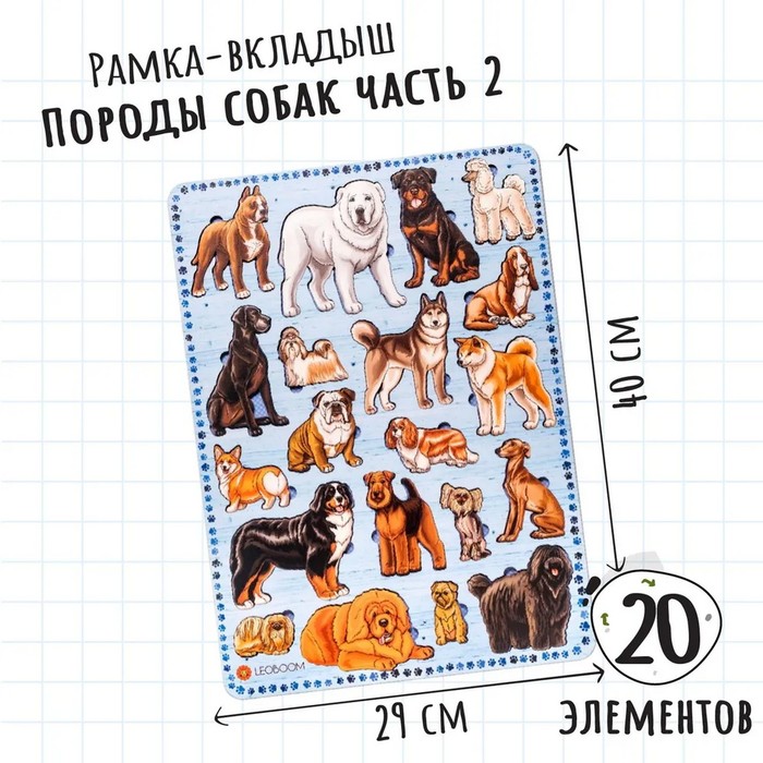 Рамки-вкладыши Породы собак 2 часть 592₽