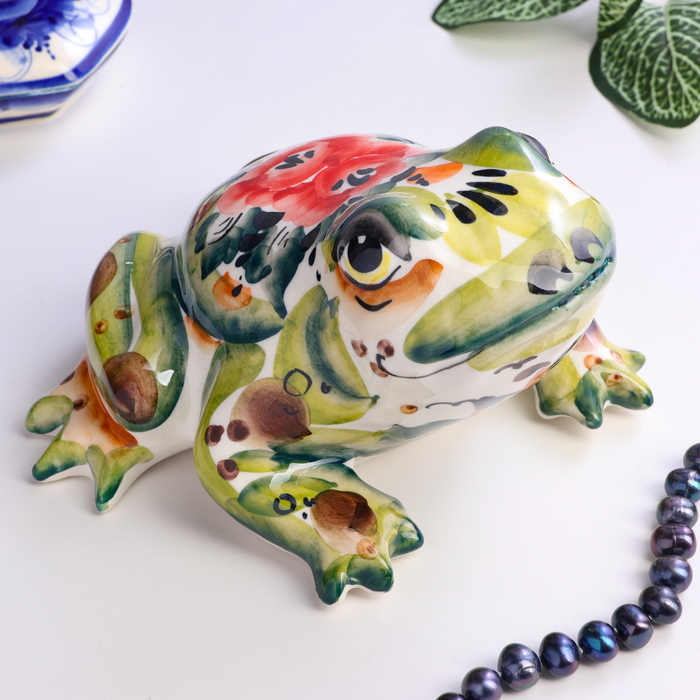 Сувенир «Лягушка Соня», гжель, цветная сувенир лягушка приношу удачу гжель 5 см