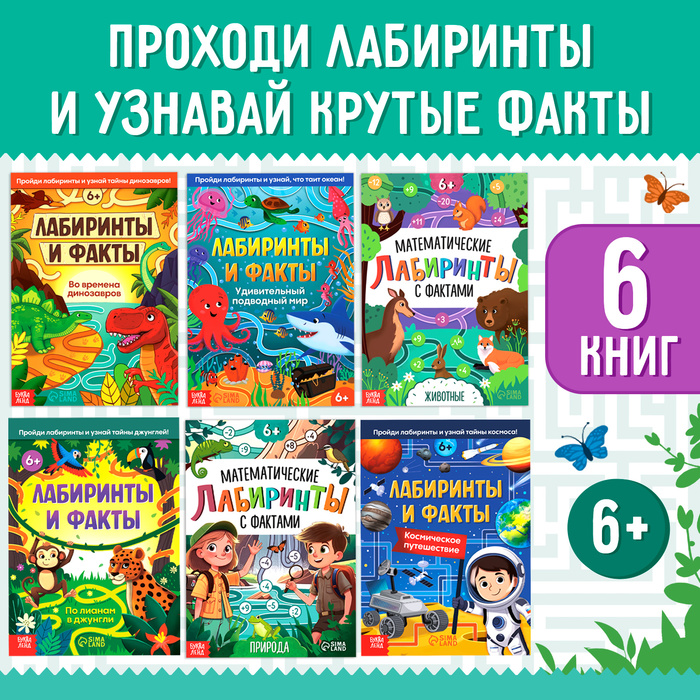 

Набор обучающих книг «Лабиринты и факты», 6 шт.