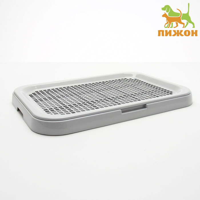 Туалет для собак плоский без столбика 485 х 34 х 4см светло-серый 599₽
