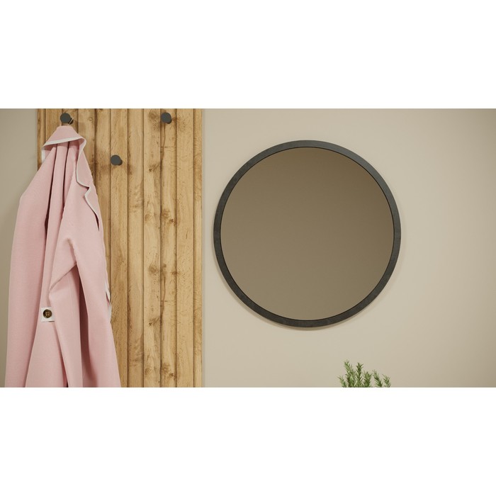 

Зеркало навесное «Веста», 415×415 мм, цвет чёрный лофт