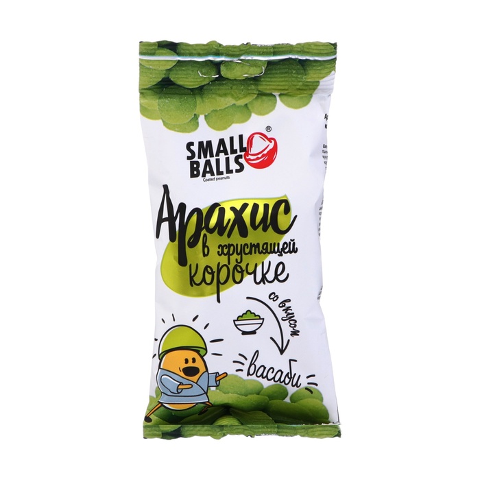 Арахис в хрустящей корочке Small Balls со вкусом ВАСАБИ 60 г 30₽