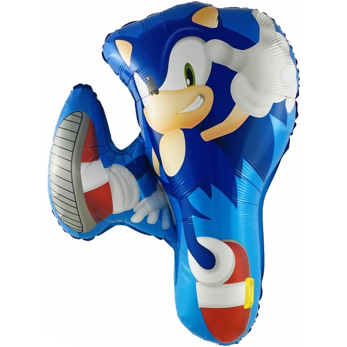 Шар фольгированный 30 «Ежик Аниме», синий, фигура шар фольгированный 30 солнечный фигура