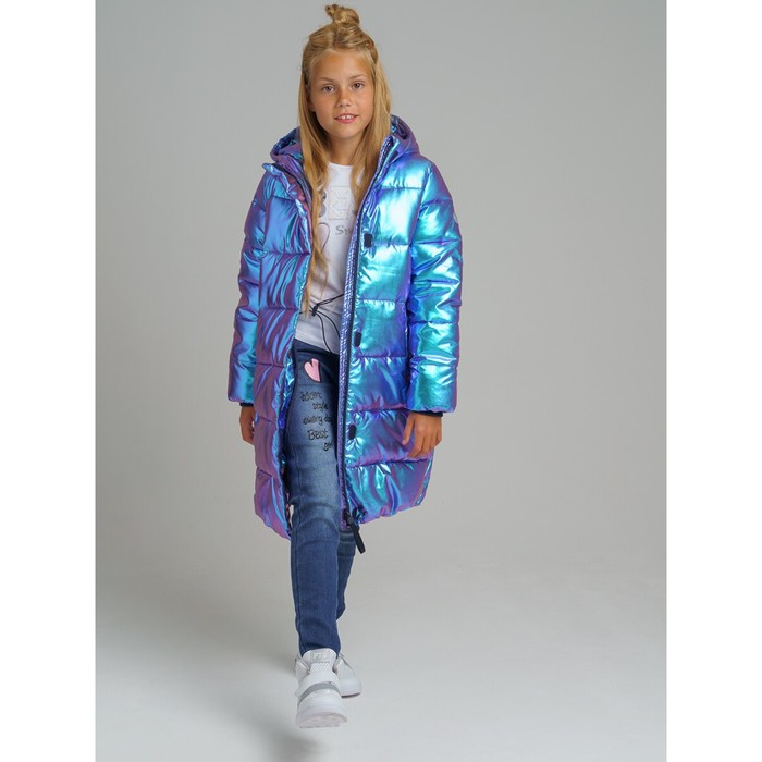 Зимнее пальто для девочки PlayToday, рост 158 см пальто зимнее для девочки маргарита рост 128 см цвет фиолетовый
