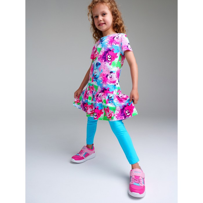 Комплект для девочек: платье, легинсы PlayToday, рост 98 см