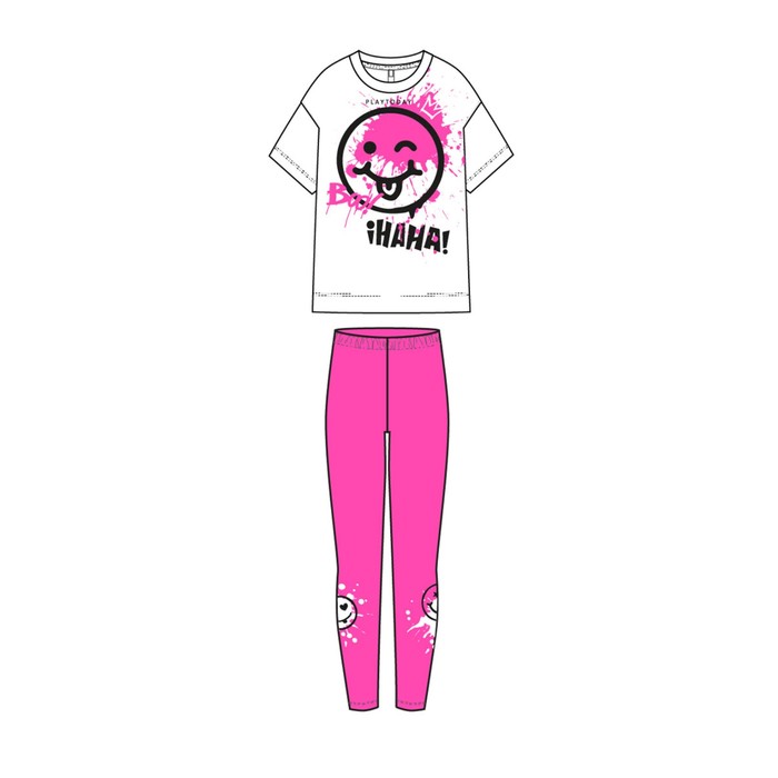 Комплект трикотажный для девочек: футболка, легинсы PlayToday, рост 158 см
