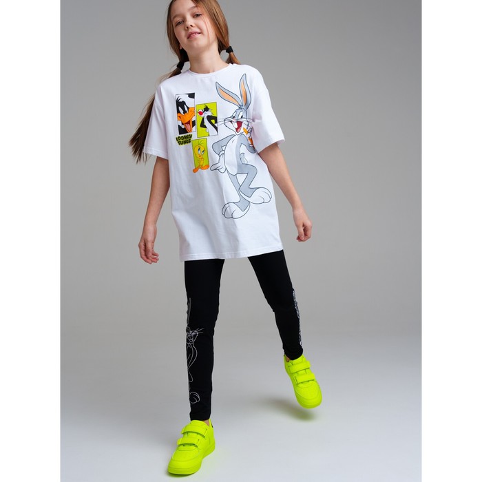 Комплект трикотажный для девочек: футболка, легинсы PlayToday, рост 146 см