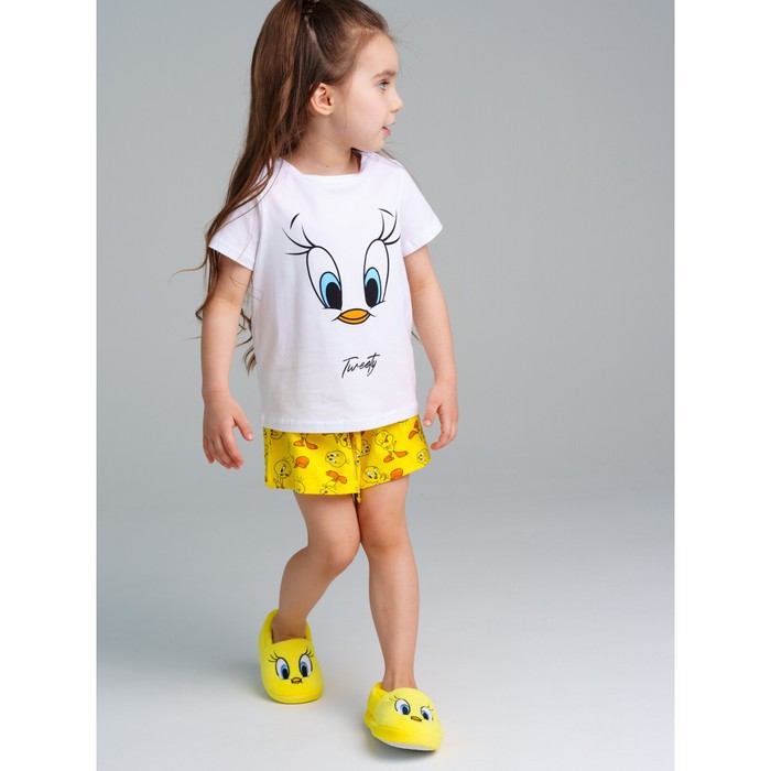 Комплект трикотажный для девочек: футболка, шорты PlayToday, рост 104 см
