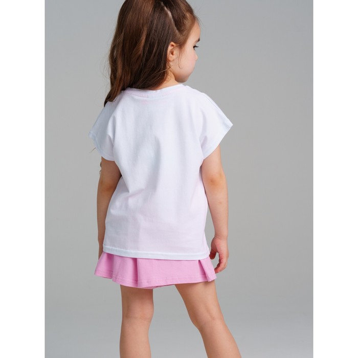 Комплект трикотажный для девочек: футболка, шорты PlayToday, рост 116 см