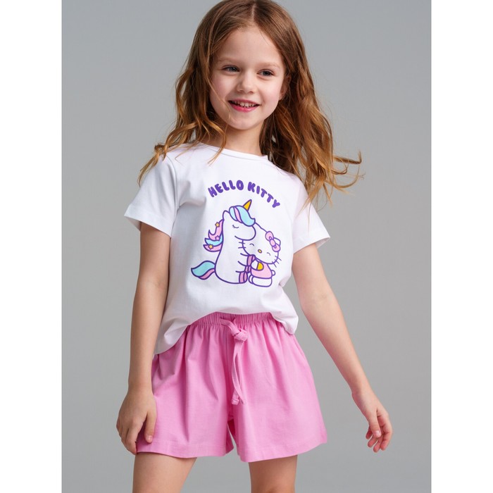 Комплект для девочки: футболка, шорты PlayToday, рост 110 см