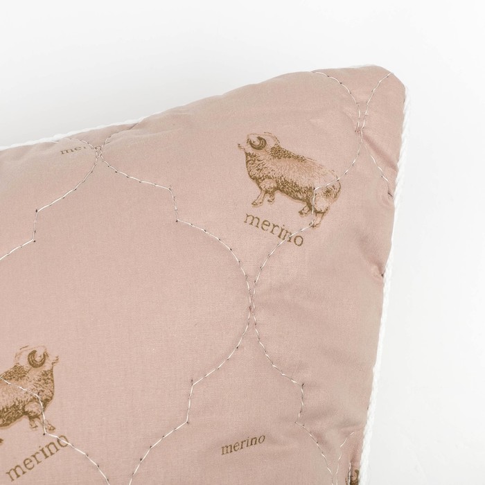 Подушка Адамас "Овечья шерсть", размер 70х70 см, чехол тик