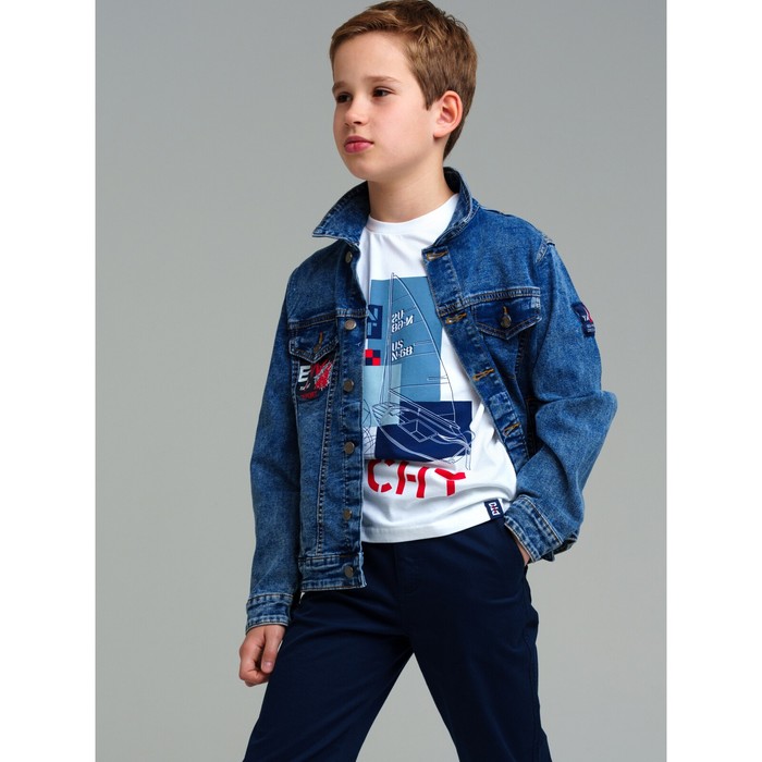 куртка джинсовая для мальчика рост 152 см Куртка джинсовая для мальчика PlayToday, рост 152 см