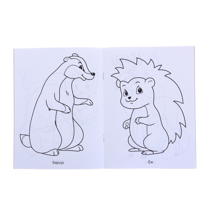 Раскраска А5 Моя раскраска. "Лесные звери"