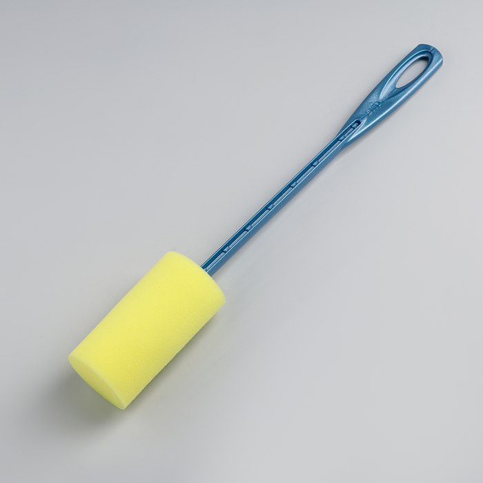Ершик для мытья бутылок с губкой, цвет МИКС