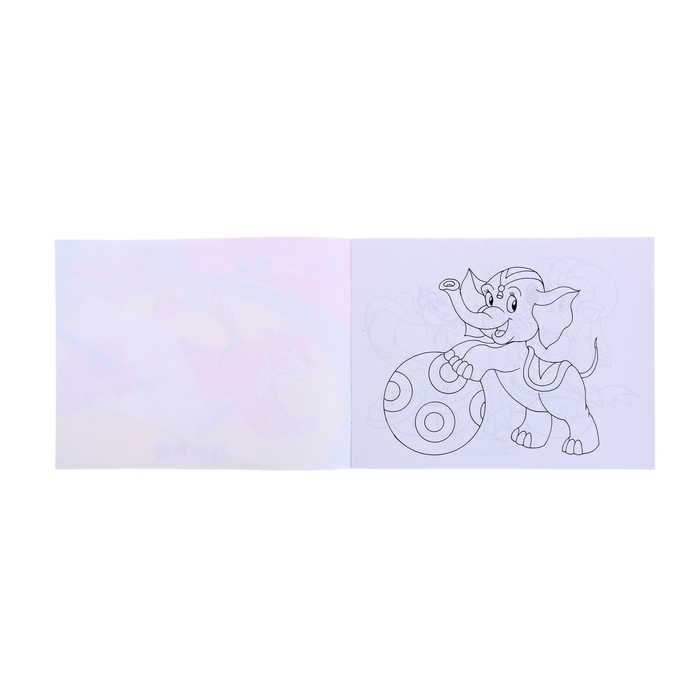 Раскраска с калькой А5 альбомная "Цирк"