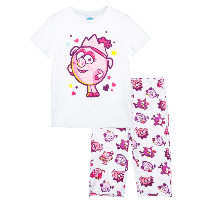 Комплект трикотажный для девочек: футболка, брюки PlayToday, рост 98 см