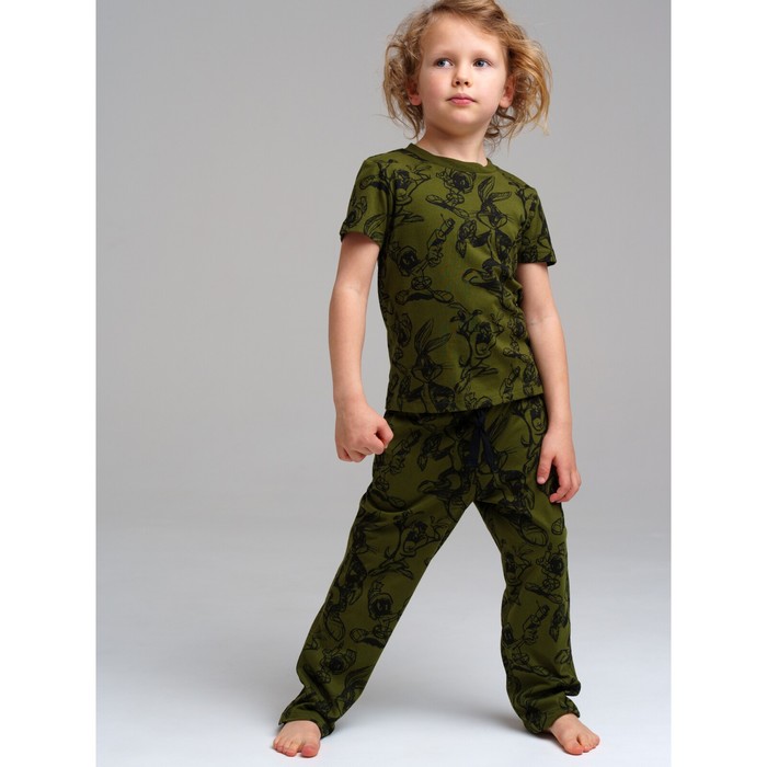 Пижама для мальчика PlayToday: футболка и брюки, рост 116 см