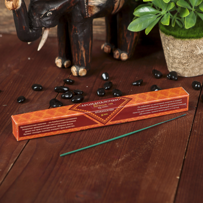 Благовония "Восторг Индии" Зеленый чай, 15 палочек