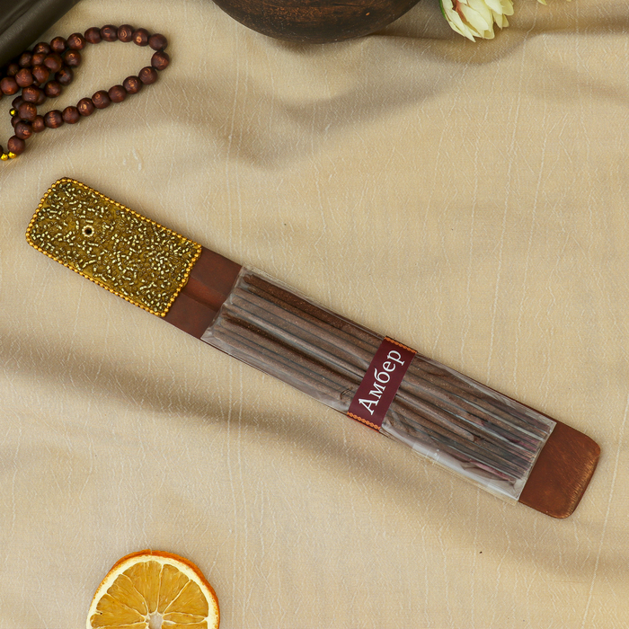 Набор "KARMA" Амбер, 10 палочек с подставкой-лодочка