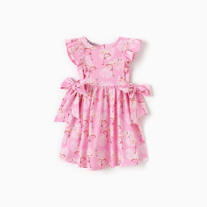 Платье для девочки, цвет розовый/фламинго, рост 110 см футболка для девочки цвет жёлтый фламинго рост 110