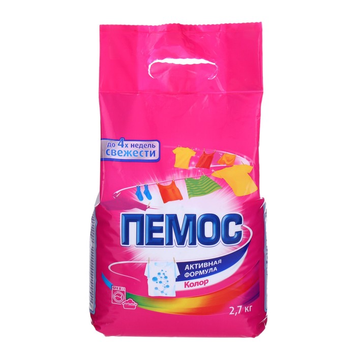 Стиральный порошок Пемос Color для цветного белья, 2,7 кг стиральный порошок для цветного белья freshbubble color 1 кг