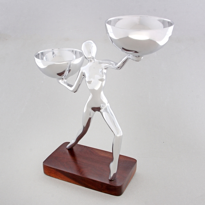 Подсвечник на 2 свечи "Гимнастка с полусферами"