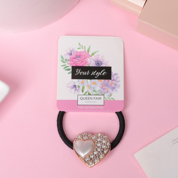 Резинка для волос Мэйбл сердце 5 см 28₽