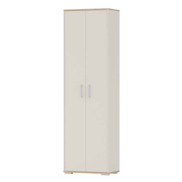 Прихожая «Домино», шкаф для одежды, 600×360×2020 мм, дуб крафт золотой / кашемир серый