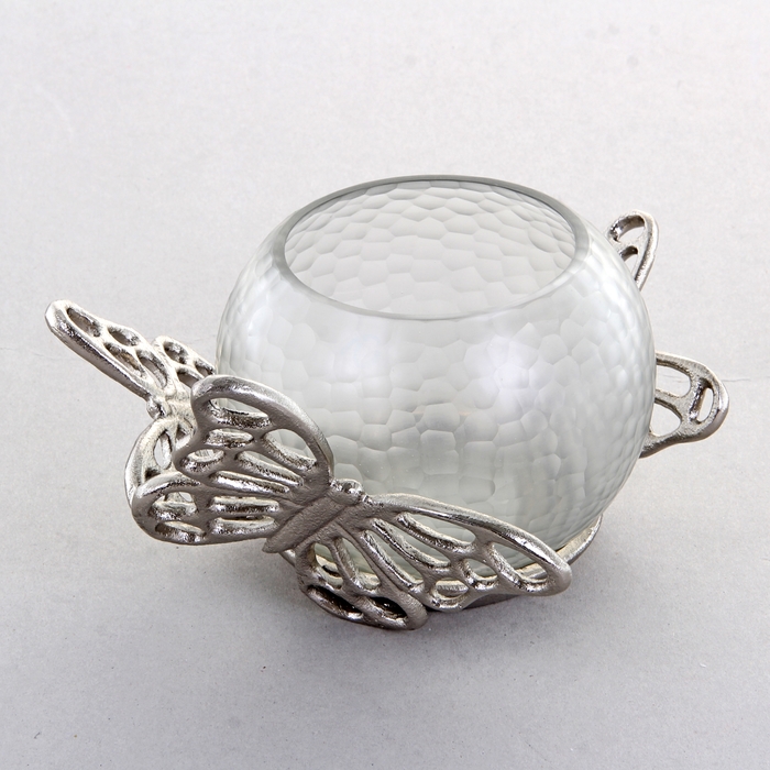 Подсвечник "Шар с бабочками"