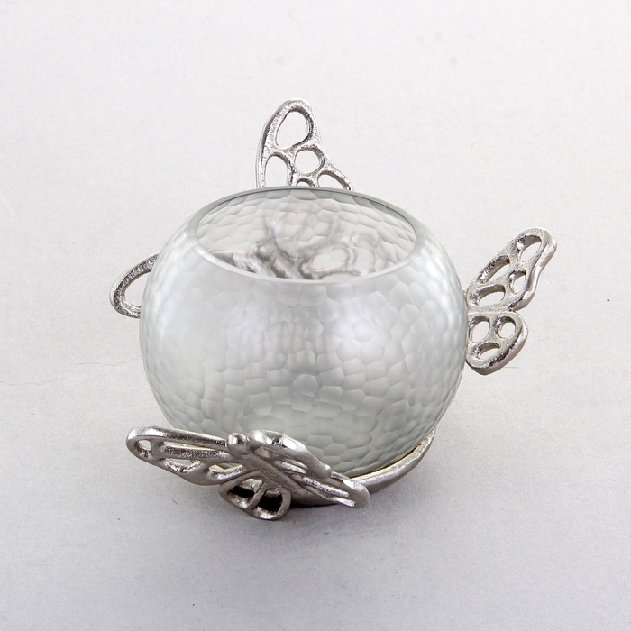 Подсвечник "Шар с бабочками"