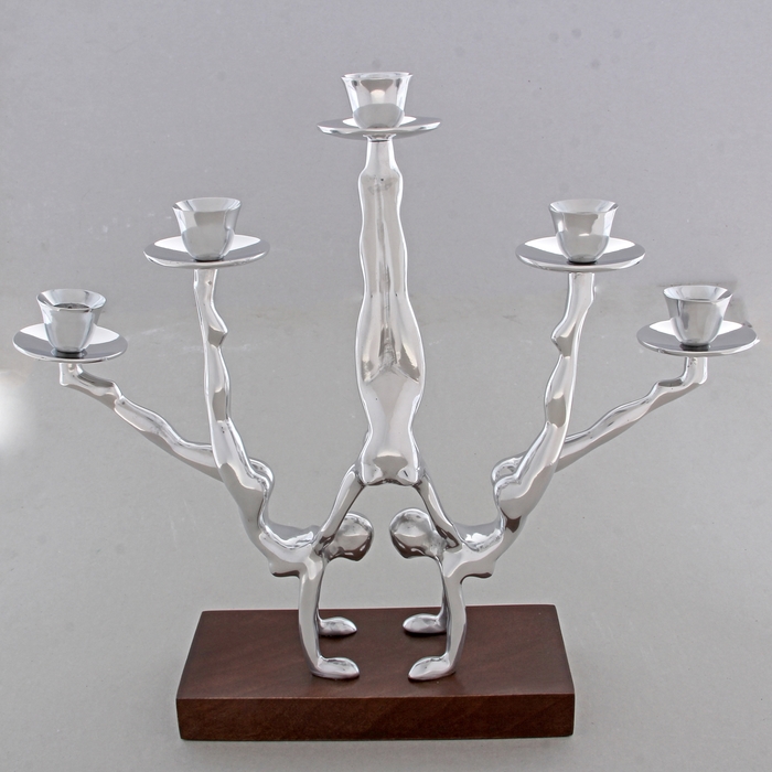 Подсвечник на 5 свечей "Гимнасты"