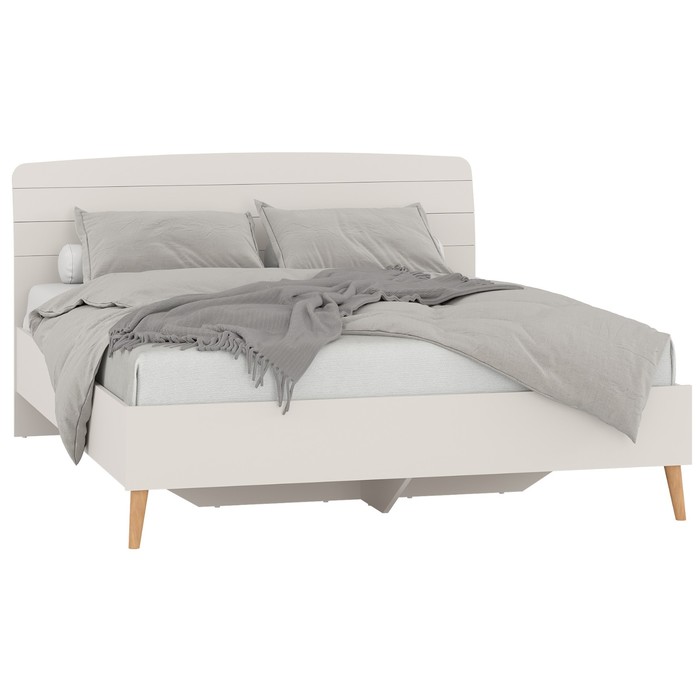 Кровать «Афина», 1600×2000 мм, встроенное основание, цвет кашемир серый кровать чарли 16м 1600×2000 мм искусственная шерсть цвет кашемир