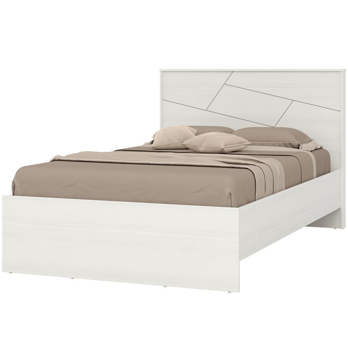 Кровать «Аделина», 1200×2000 мм, встроенное основание, цвет рамух белый