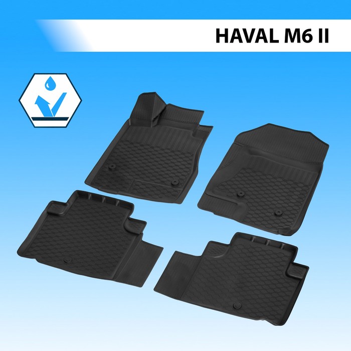 

Коврики в салон Rival для Haval M6 II поколение 2021-н.в., полиуретан, 4 части 19406001