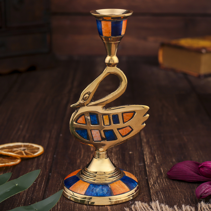 Подсвечник на 1 свечу "Лебедь"