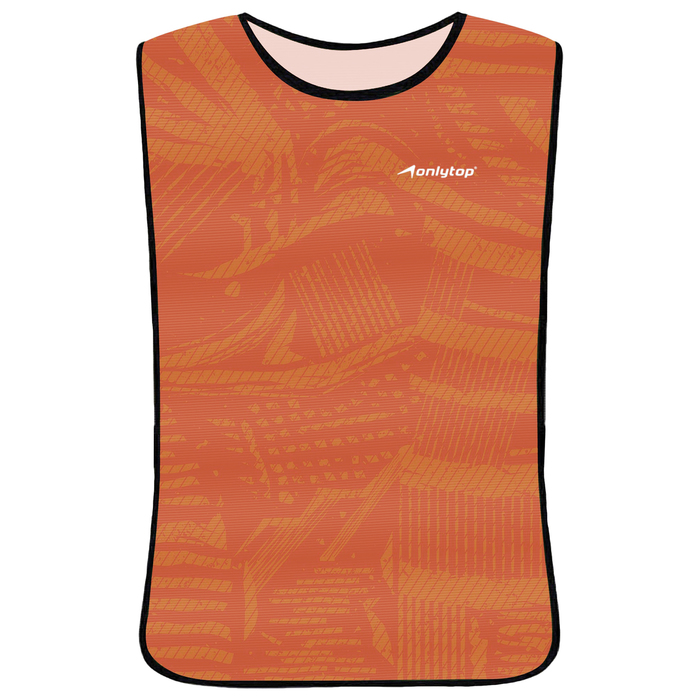 цена Манишка футбольная на резинке ONLYTOP Print, р. 50-56, цвет оранжевый