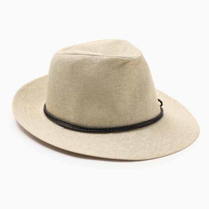 Шляпа мужская MINAKU, цвет бежевый, р-р 58 шляпа мужская minaku цвет белый р р 58