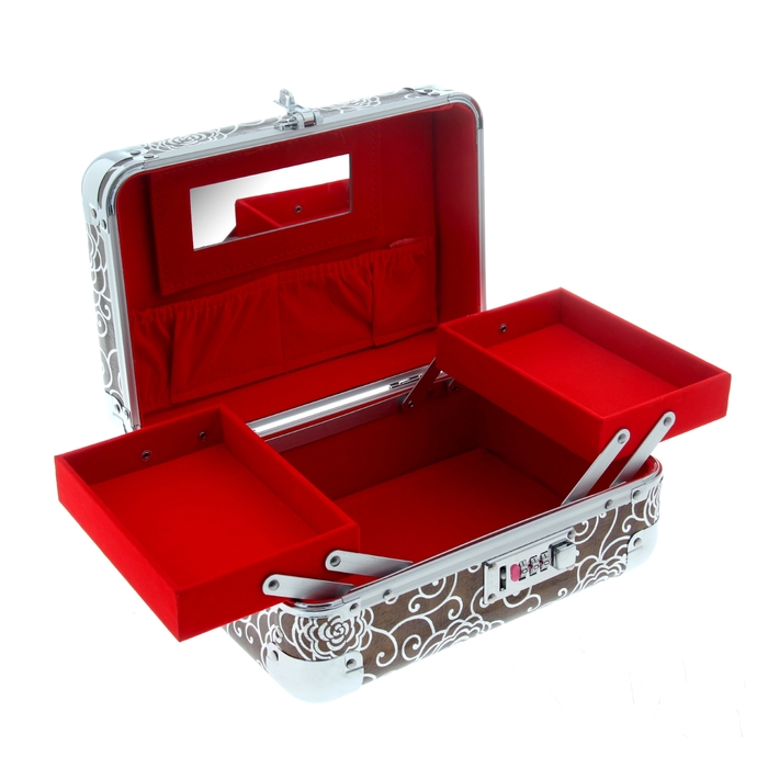 Шкатулка "Серебряные цветы на шоколаде"