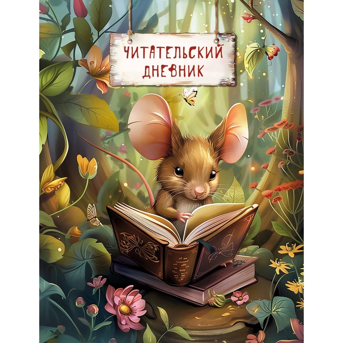Читательский дневник. Волшебный лес. Мышка с книжкой читательский дневник мышка