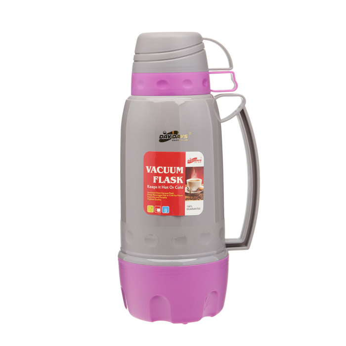 Термос 18 л со стеклянной колбой сохраняет тепло 12 ч фиолетовый 999₽