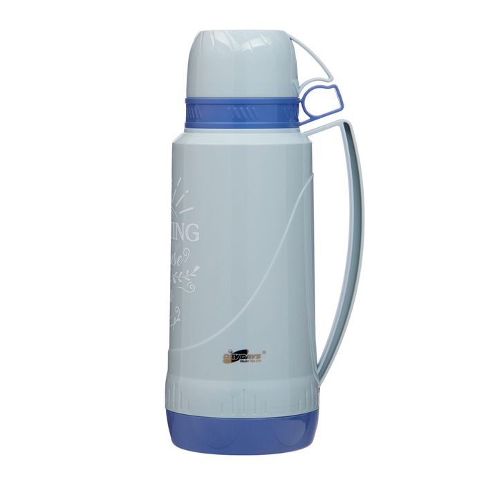 Термос 18 л со стеклянной колбой сохраняет тепло 12 ч голубой 999₽