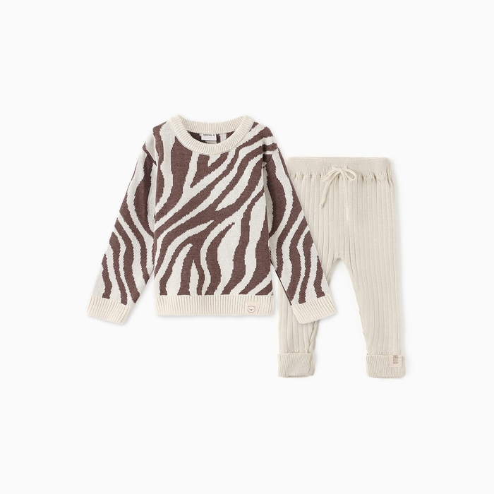 

Костюм вязаный Крошка Я Zebra рост 80-86 см, молочный