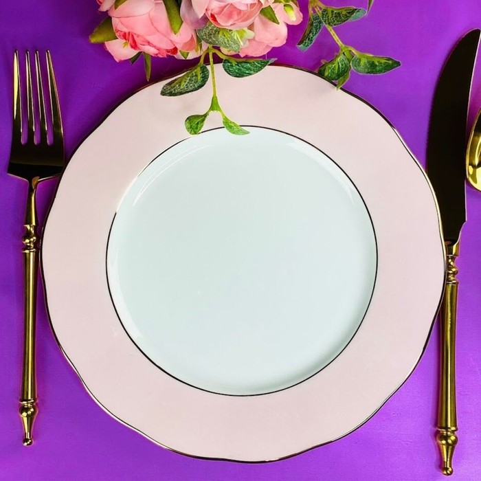 Набор тарелок Lenardi Pink, фарфор, d=20.5 см, 6 шт набор из 6 тарелок 20 см lenardi rich фарфор
