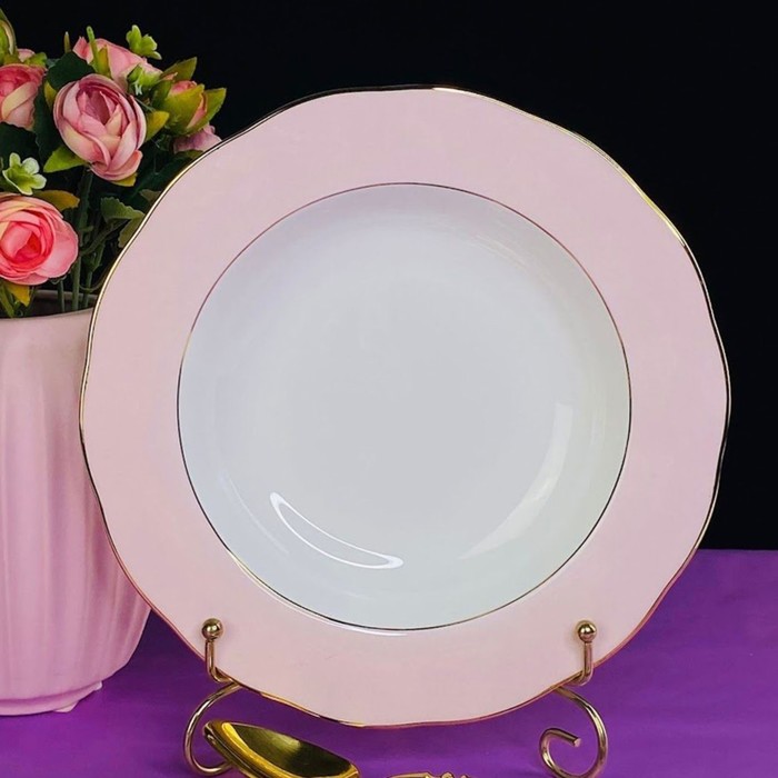 

Набор глубоких тарелок Lenardi Pink, фарфор, d=23 см, 6 шт