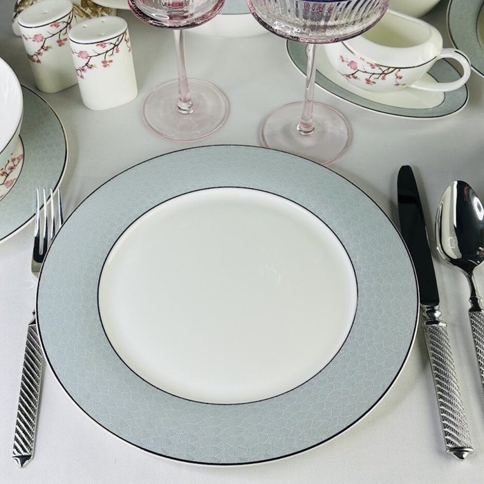Набор тарелок Lenardi «Сакура», костяной фарфор, d=27 см, 6 шт набор из 6 тарелок 20 см lenardi rich фарфор