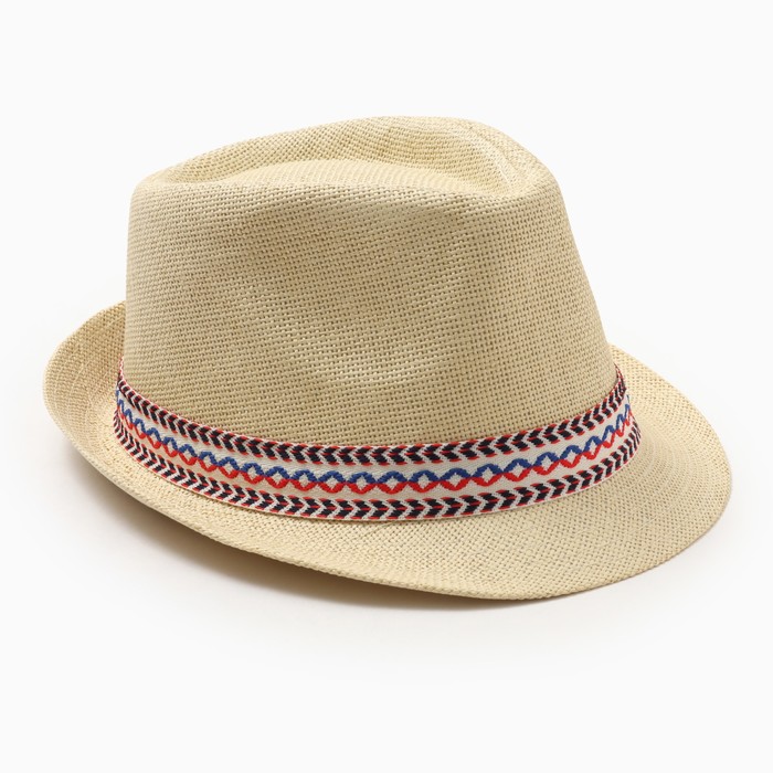 Шляпа мужская MINAKU, цвет бежевый, р-р 58 шляпа мужская minaku цвет бежевый р р 58