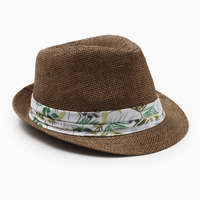 Шляпа мужская MINAKU, цвет коричневый, р-р 58 шляпа мужская minaku цвет бежевый р р 58